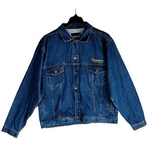 Cannery Casino Hotel Mens Sz XL Jean Jacket Blue Denim Trucker Long Sleeve